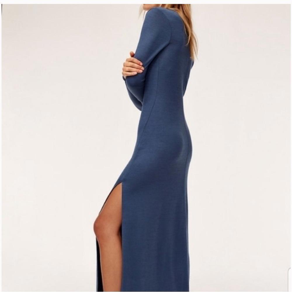 Aritzia Blue Long Sleeve Dress